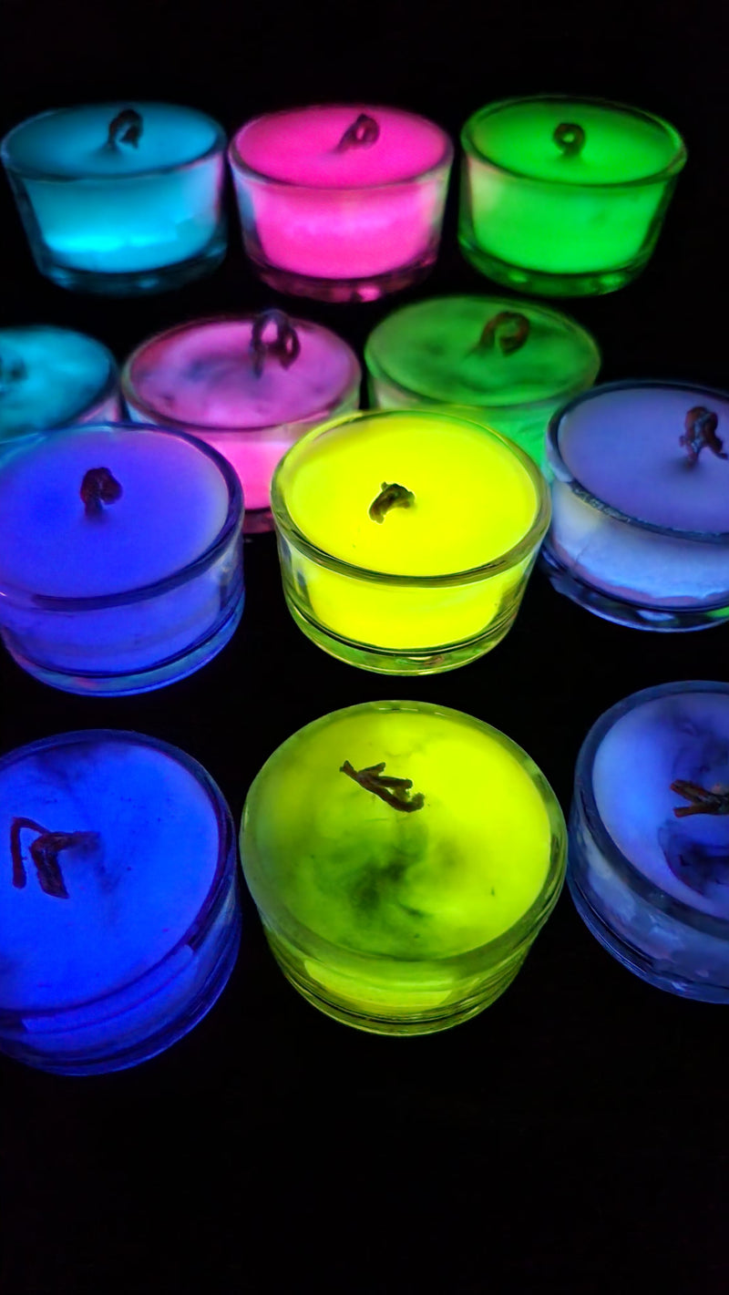 Glow In The Dark Beeswax Tealight Candles
